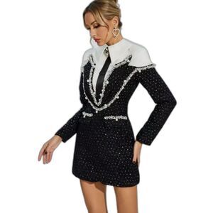 Catchall Katelyn Black Diamond Mini Dress Size Medium